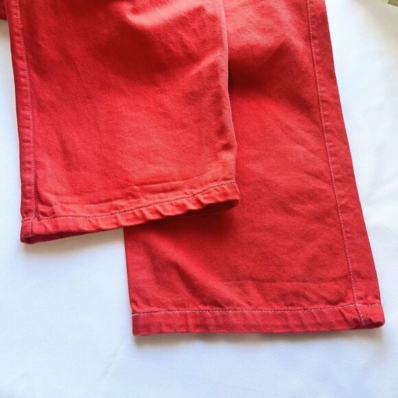 DIGITS 238 ROBO DENIM MEN'S ORANGE BAGGY STREETWEAR WIDE LEG JEANS - XS - Picture 8 of 12